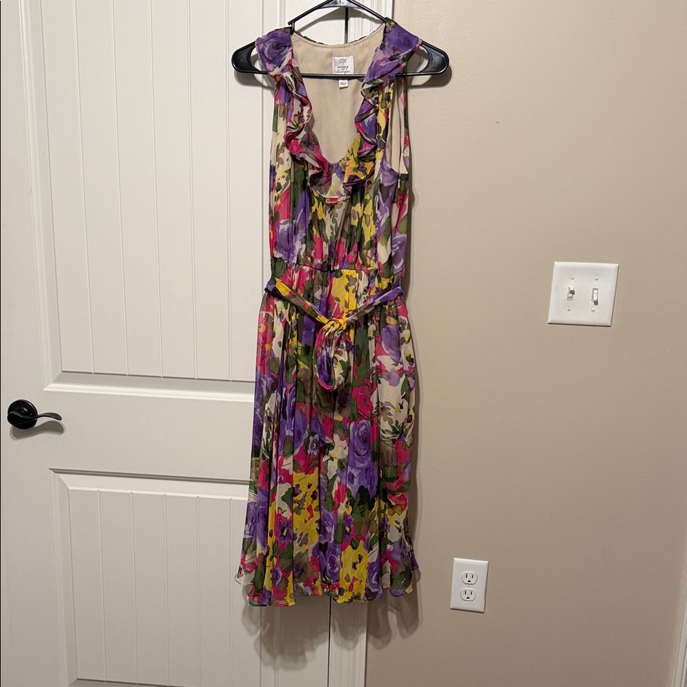 Zara Vibrant Floral Midi Dress